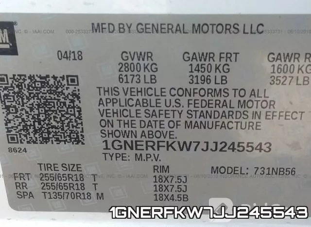 1GNERFKW7JJ245543 фото 10