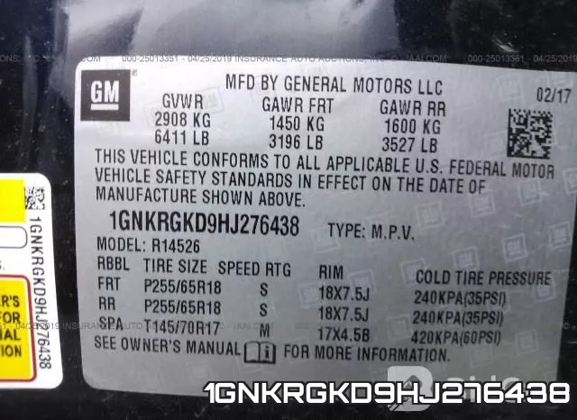 1GNKRGKD9HJ276438 фото 10