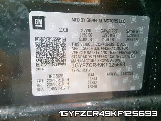1GYFZCR49KF125693 фото 2