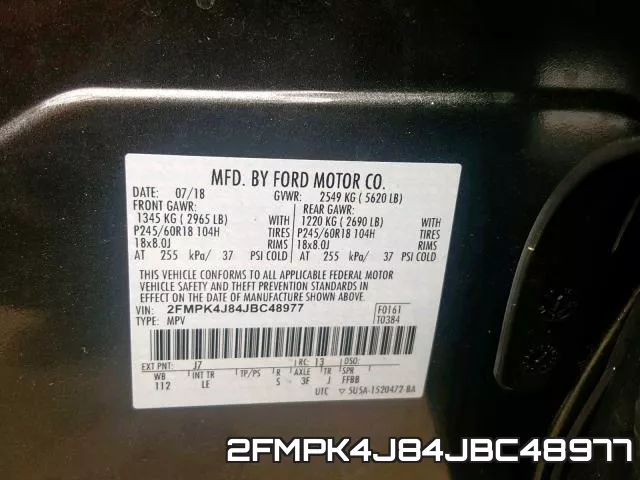 2FMPK4J84JBC48977 фото 2