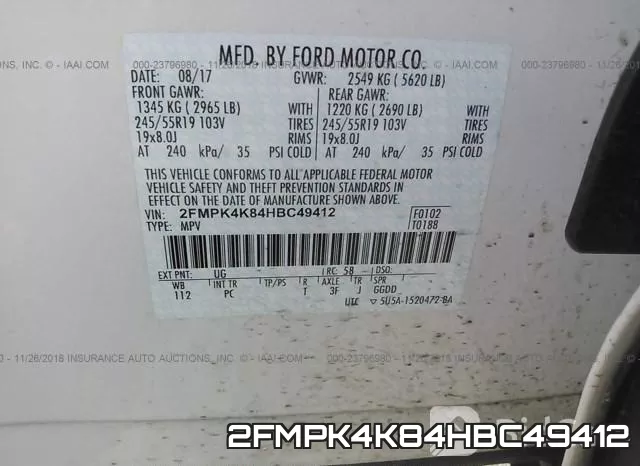 2FMPK4K84HBC49412 фото 10