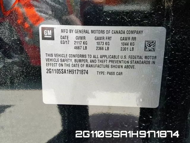 2G1105SA1H9171874 фото 2