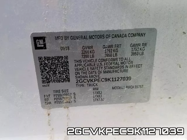 2GCVKPEC9K1127039 фото 2