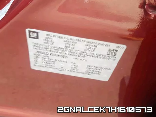 2GNALCEK7H1610573 фото 2