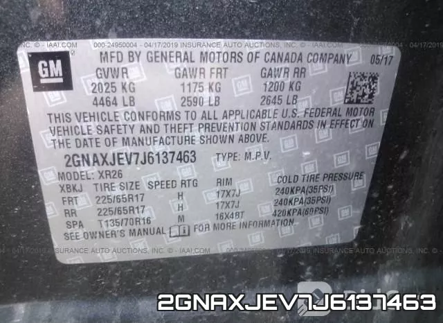 2GNAXJEV7J6137463 фото 10
