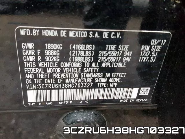 3CZRU6H38HG703327 фото 2