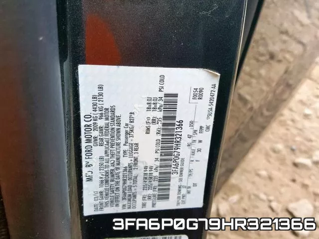 3FA6P0G79HR321366 фото 2