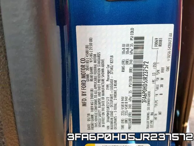 3FA6P0HD5JR237572 фото 2