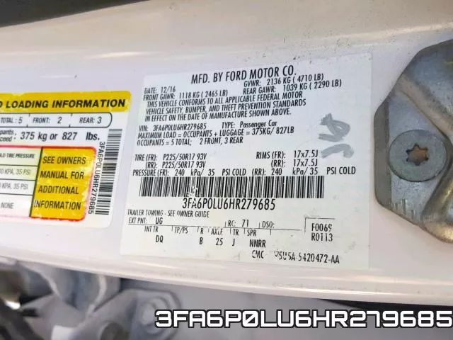 3FA6P0LU6HR279685 фото 2