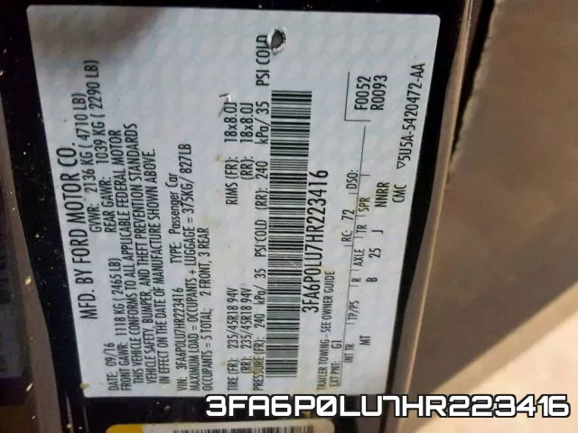 3FA6P0LU7HR223416 фото 2