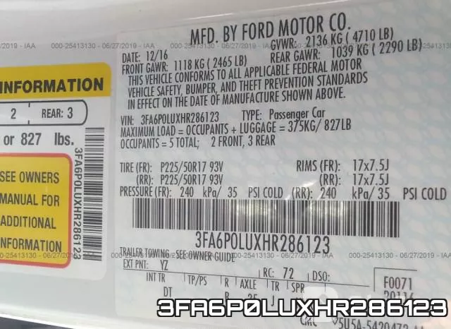 3FA6P0LUXHR286123 фото 10