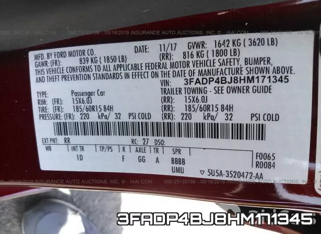 3FADP4BJ8HM171345 фото 10