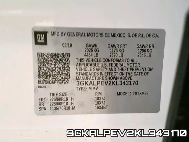 3GKALPEV2KL343170 фото 2