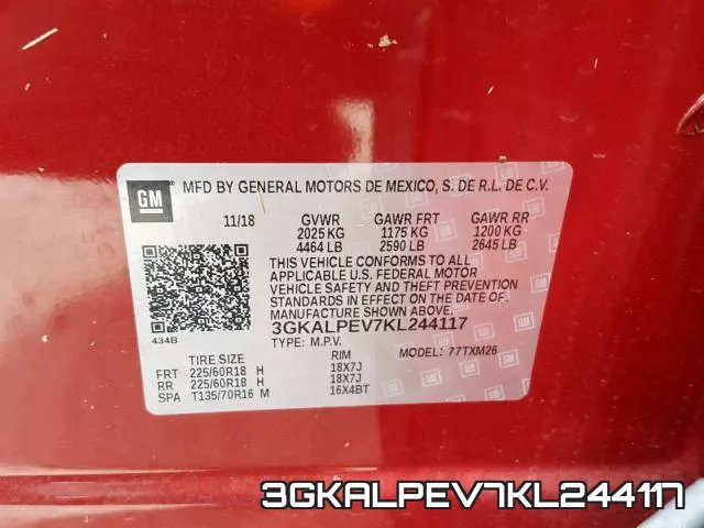 3GKALPEV7KL244117 фото 2