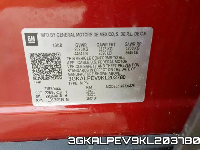 3GKALPEV9KL203780 фото 2
