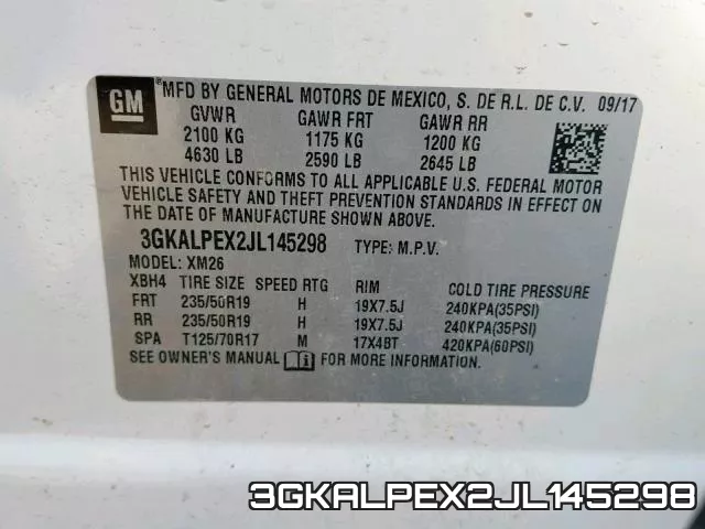 3GKALPEX2JL145298 фото 2