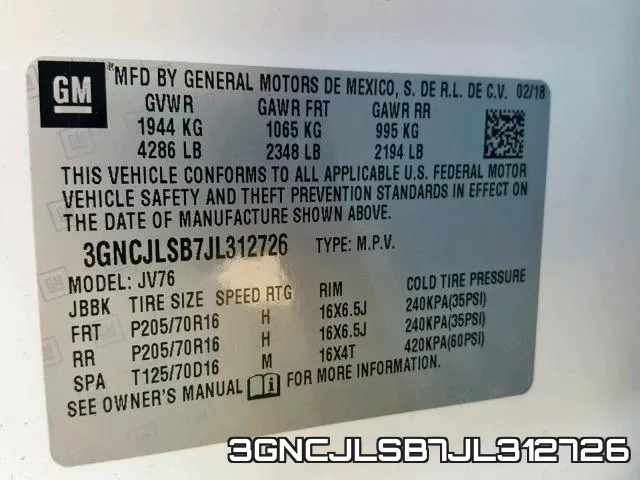 3GNCJLSB7JL312726 фото 2