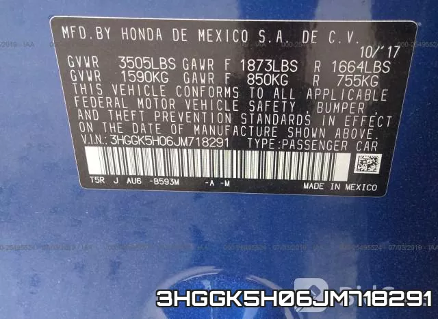 3HGGK5H06JM718291 фото 10