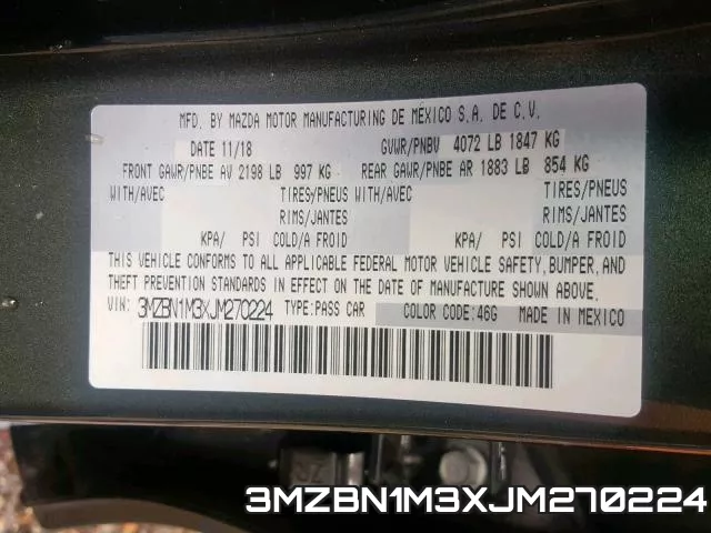 3MZBN1M3XJM270224 фото 2