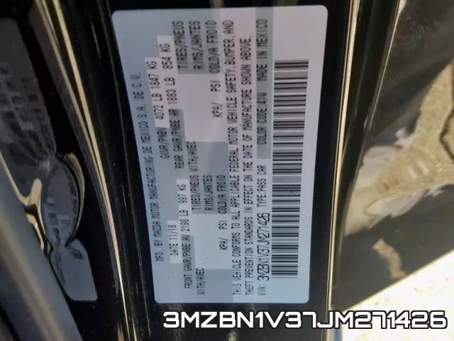 3MZBN1V37JM271426 фото 2