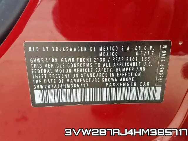 3VW2B7AJ4HM385717 фото 2