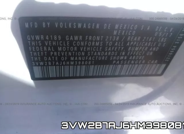 3VW2B7AJ6HM398081 фото 9
