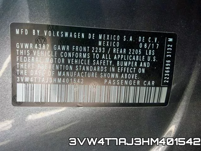 3VW4T7AJ3HM401542 фото 2