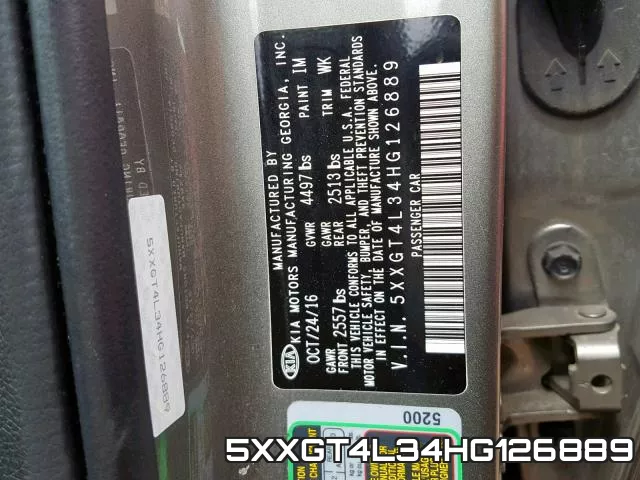 5XXGT4L34HG126889 фото 2