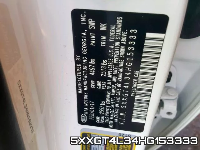 5XXGT4L34HG153333 фото 2
