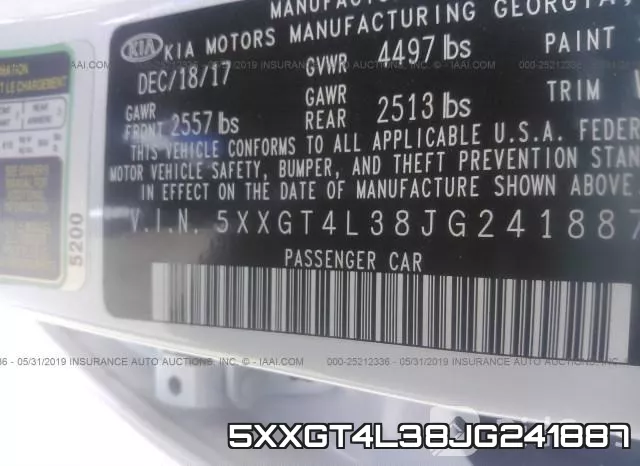 5XXGT4L38JG241887 фото 10