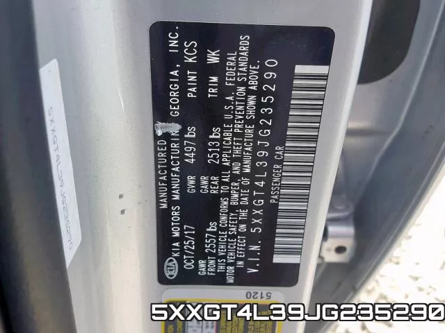 5XXGT4L39JG235290 фото 2