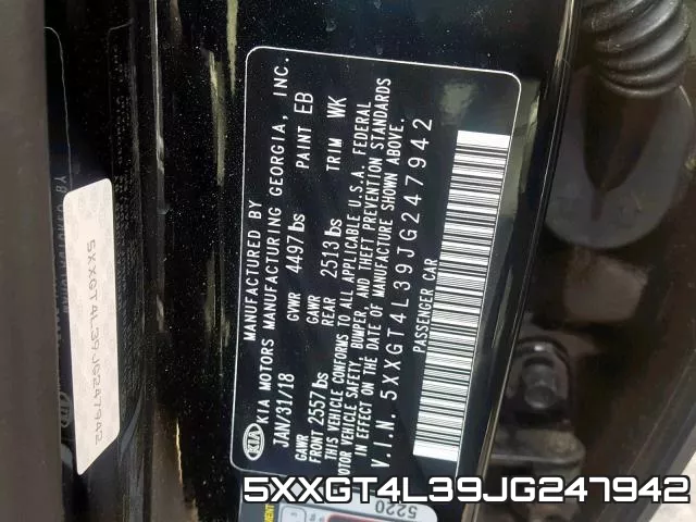 5XXGT4L39JG247942 фото 2