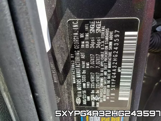 5XYPG4A32HG243597 фото 2
