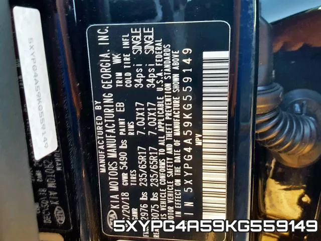 5XYPG4A59KG559149 фото 2