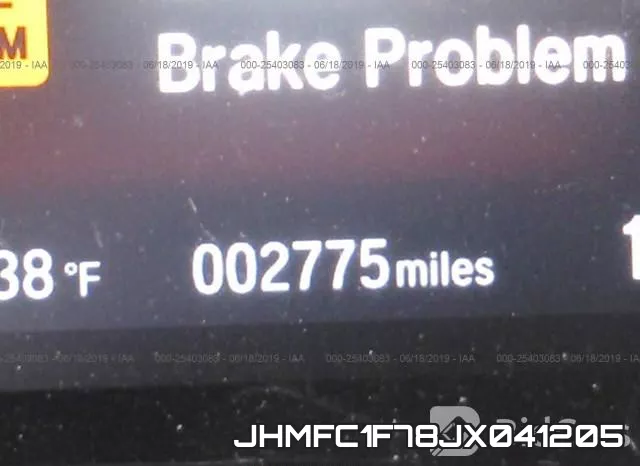 JHMFC1F78JX041205 фото 8