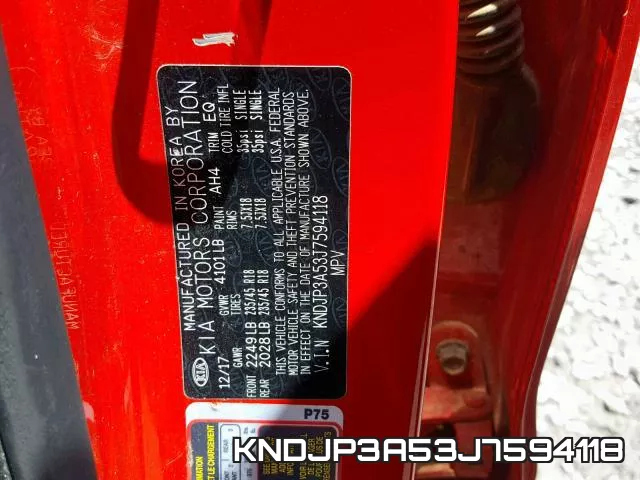 KNDJP3A53J7594118 фото 2