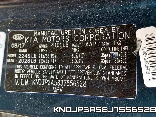KNDJP3A58J7556528 фото 2