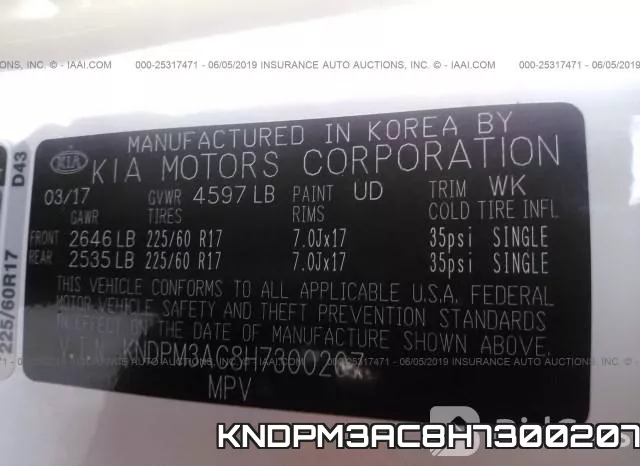 KNDPM3AC8H7300207 фото 10