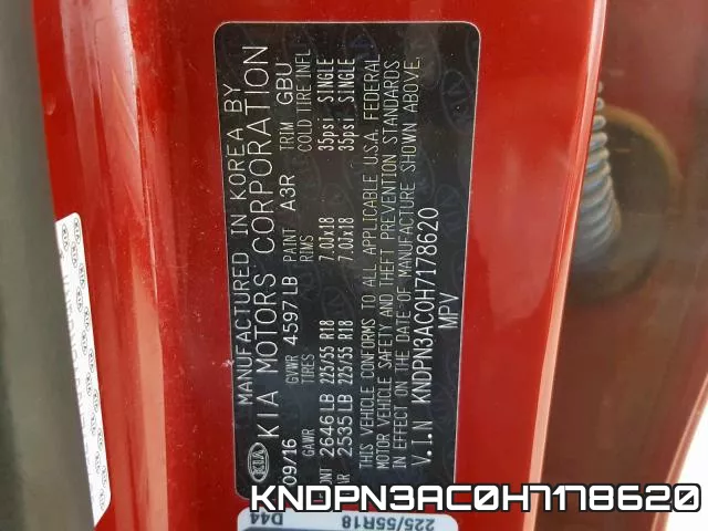 KNDPN3AC0H7178620 фото 2