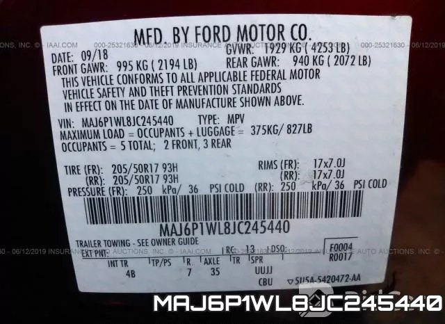 MAJ6P1WL8JC245440 фото 10
