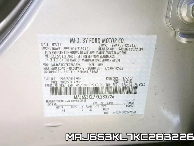 MAJ6S3KL7KC283226 фото 2