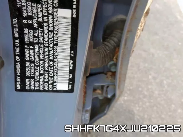 SHHFK7G4XJU210225 фото 2