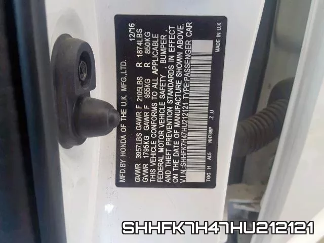 SHHFK7H47HU212121 фото 2
