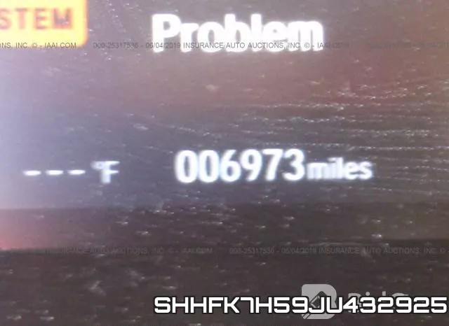 SHHFK7H59JU432925 фото 8