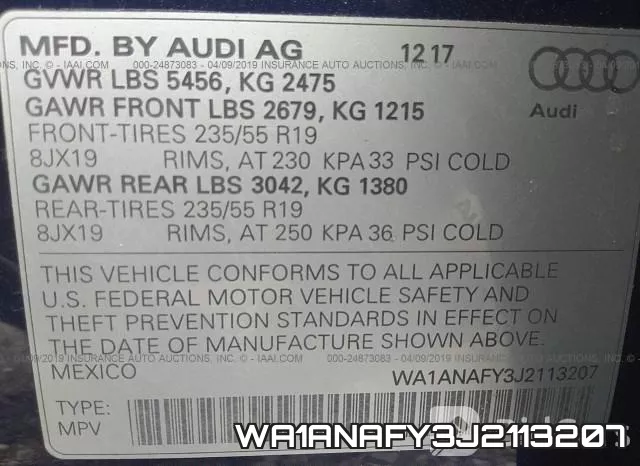 WA1ANAFY3J2113207 фото 10