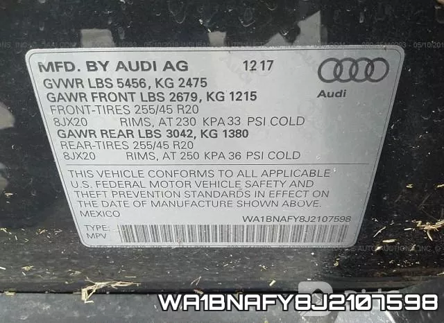 WA1BNAFY8J2107598 фото 10
