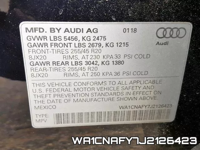 WA1CNAFY7J2126423 фото 2