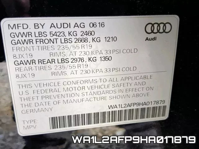 WA1L2AFP9HA017879 фото 2