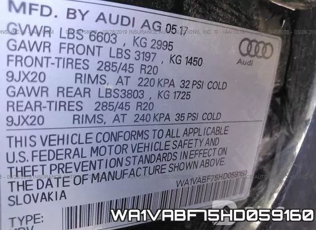 WA1VABF75HD059160 фото 10