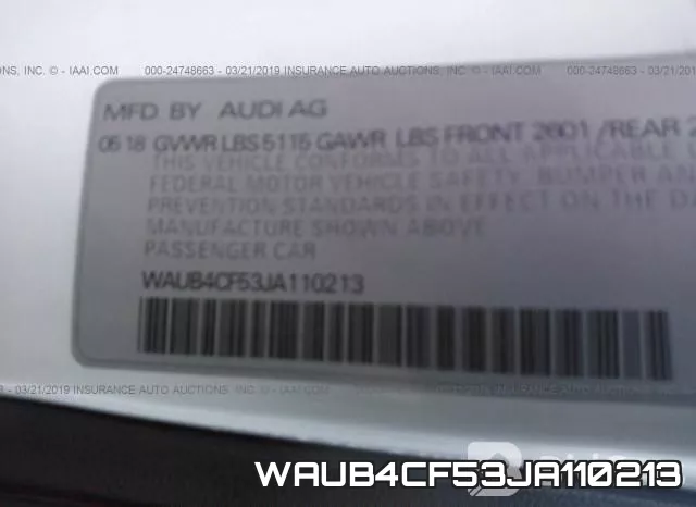 WAUB4CF53JA110213 фото 10